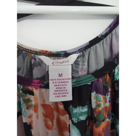 Candies Multicolor Floral Womens Medium Blouse - Picture 4 of 7